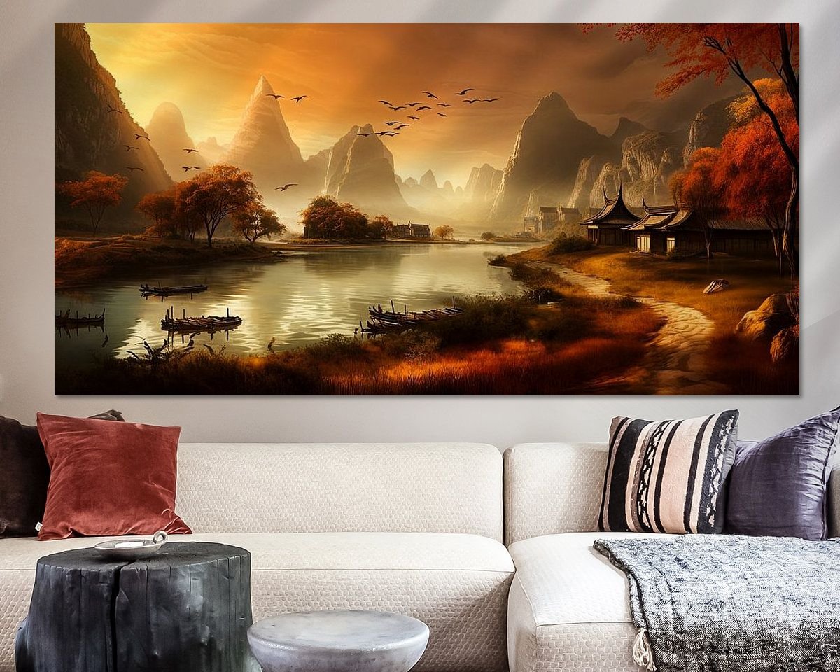 Voorbeeld van het werk in een kamer