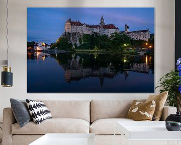 The castle in Sigmaringen in the evening by Manuuu