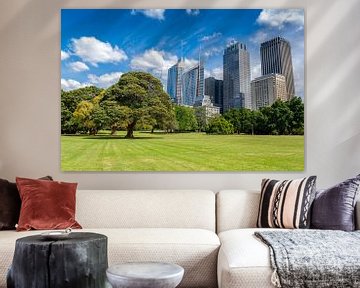 City skyline vanuit park in Sydney Australië van Troy Wegman