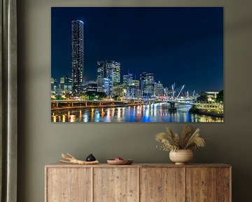 City nightsky skyline Brisbane, Australia by Troy Wegman