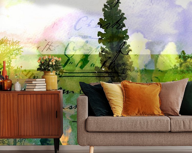 Voorbeeld van het werk in een kamer