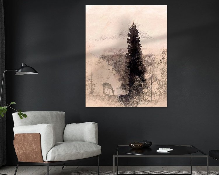 Voorbeeld van het werk in een kamer