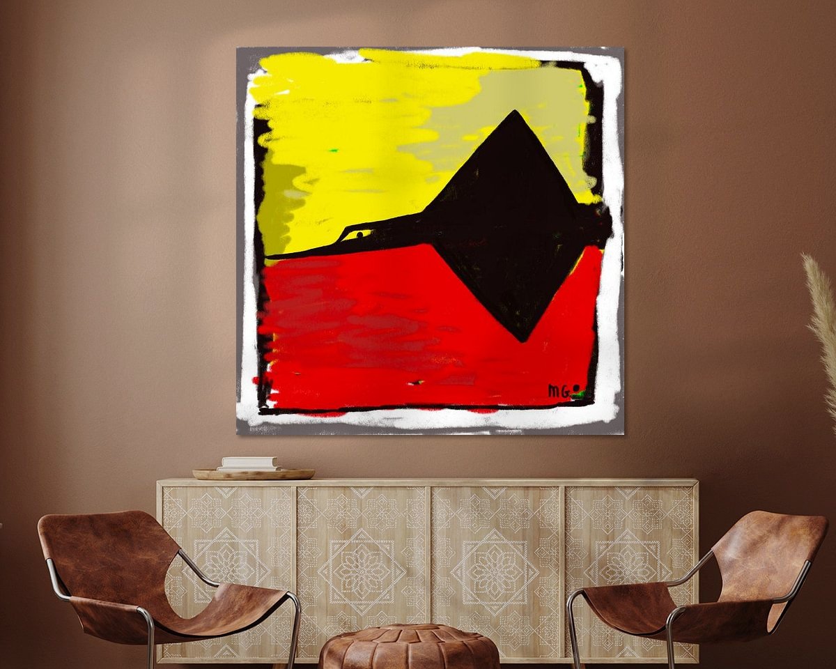 Voorbeeld van het werk in een kamer