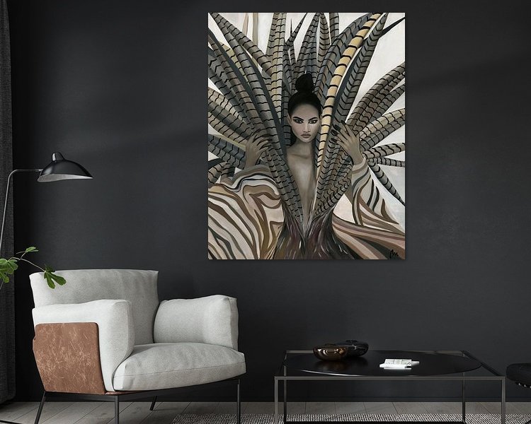 Voorbeeld van het werk in een kamer