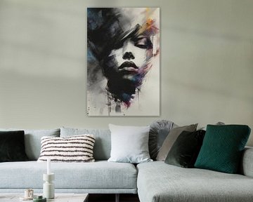 Modern and abstract portrait by Carla Van Iersel