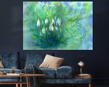 First signs of Spring Watercolour Paintings by Karen Kaspar