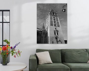 Giralda Sevilla in zwart/wit van Santiago Diaz Leon