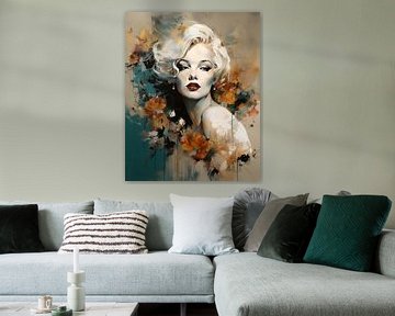 Modern portret van Marilyn Monroe van Studio Allee