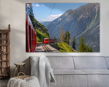 Train dans les montagnes françaises du Mont Blanc sur Jacob Molenaar