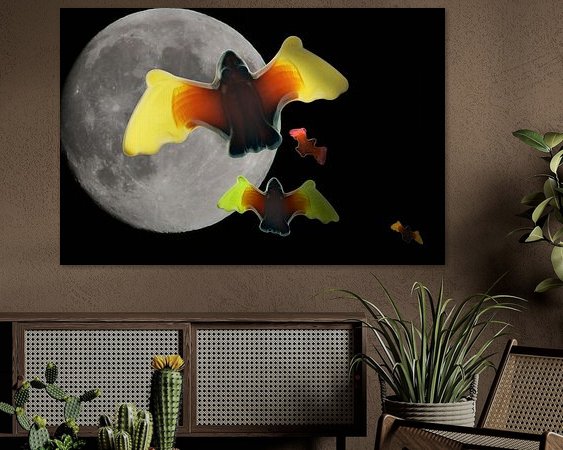 Voorbeeld van het werk in een kamer