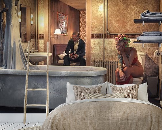 Example of the artwork in a room