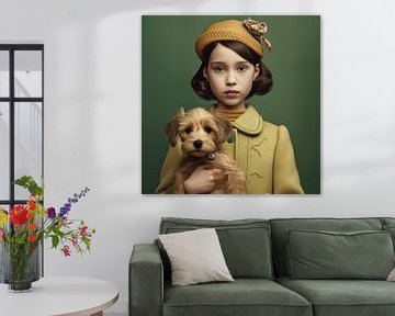 Portrait d'art "Moi et mon chien" sur Carla Van Iersel