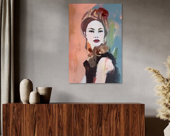 Voorbeeld van het werk in een kamer