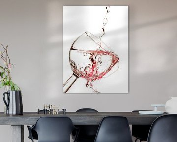 Wijnglas rood van Eddy Verveer