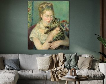 Frau mit Katze, Auguste Renoir