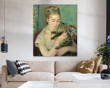 Femme avec un chat, Auguste Renoir