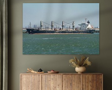 Bulk carrier Pirrihios leaves the port of Rotterdam. by Jaap van den Berg