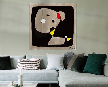 Voorbeeld van het werk in een kamer