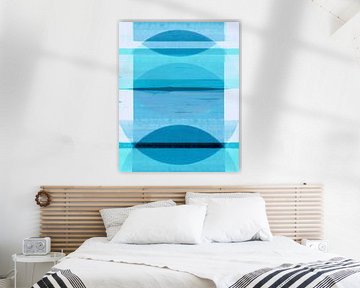 Abstrakte Bauhaus Formen Geometrie Maritim von FRESH Fine Art