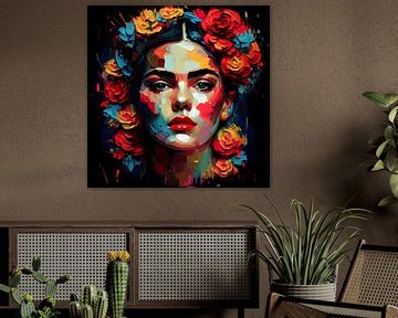 Frida mit Girlande von Lauri Creates