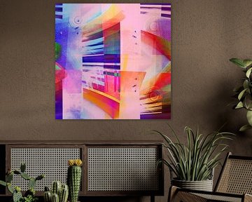 Abstract modern pink by Christine Bässler