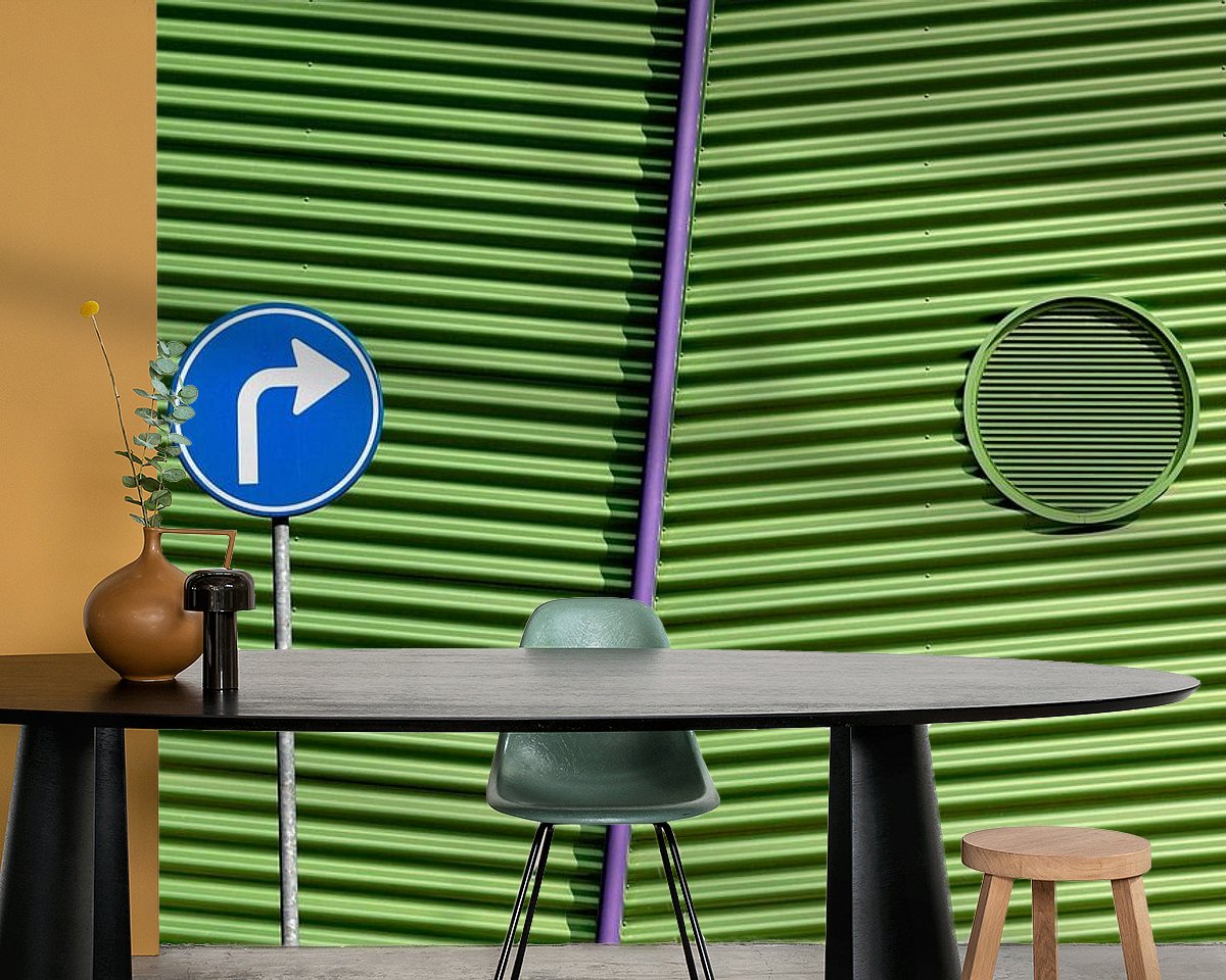 Voorbeeld van het werk in een kamer