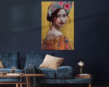 Kleurrijk collage portret van Studio Allee
