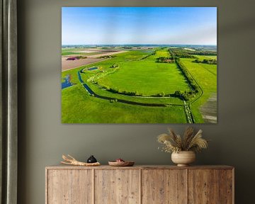 Schokland former island in the Zuiderzee in Flevoland from above by Sjoerd van der Wal Photography