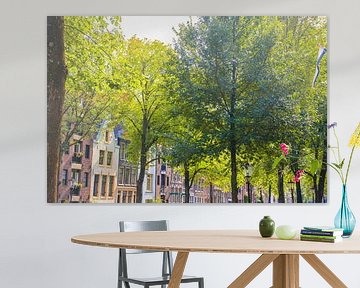 Amsterdamer Grachtenviertel im Sommer von Sjoerd van der Wal Fotografie