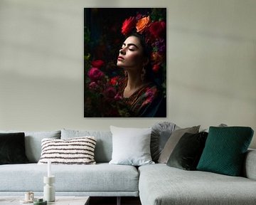 Frida's Dreams of Floral Fantasies by Color Square