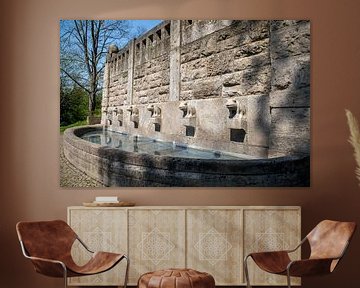 Magdebourg - Fontaine aux grenouilles dans le jardin du monastère sur t.ART