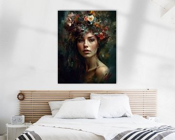 Portret in warme tinten van Carla Van Iersel