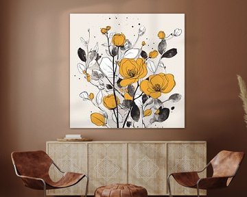 Abstract Botanical Beauty by Color Square