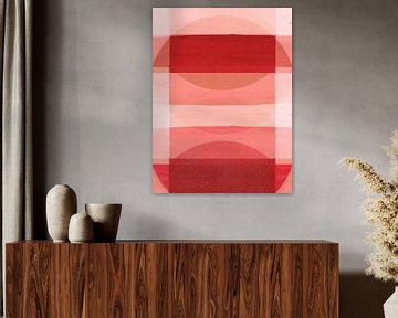Abstract Organic Forms Summer Red by FRESH Fine Art
