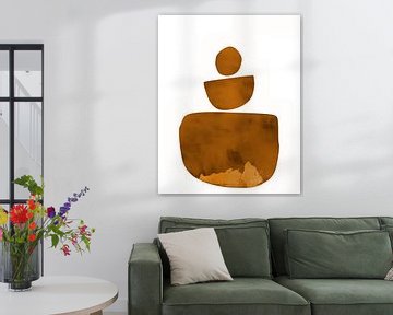 Balance in gold ochre by FRESH Fine Art