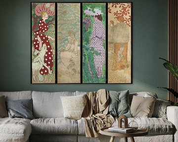 Decoratieve panelen - Vrouwen in de tuin, Pierre Bonnard