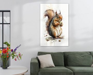 Squirrel with nut by Vivian Jolie