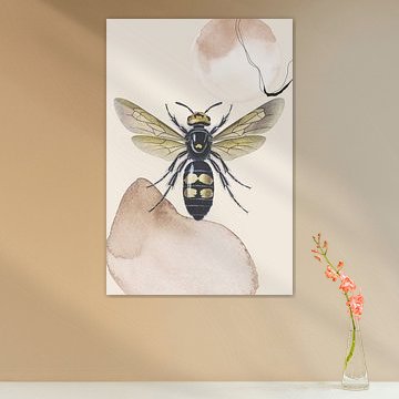 Butterfly nature Bee - painting by William Bos