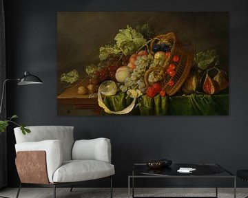 Stilleben mit einem Korb voller Früchte, Cornelis de Heem