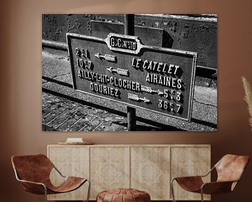 Vintage Road Sign, Picardy, France by Imladris Images