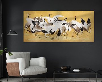 Japanese flock of cranes, Ishida Yūtei