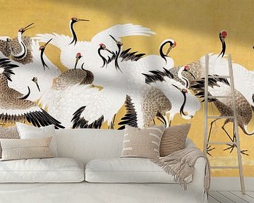 Japanese flock of cranes, Ishida Yūtei