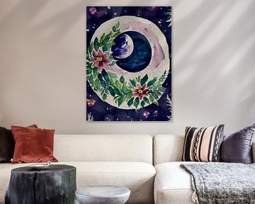 Boho Moon with garland | The Bohemian Vintage Collection by MadameRuiz