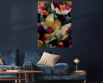 Kleurrijke abstracte bloemen No.03 | The Bohemian Vintage Collection van MadameRuiz