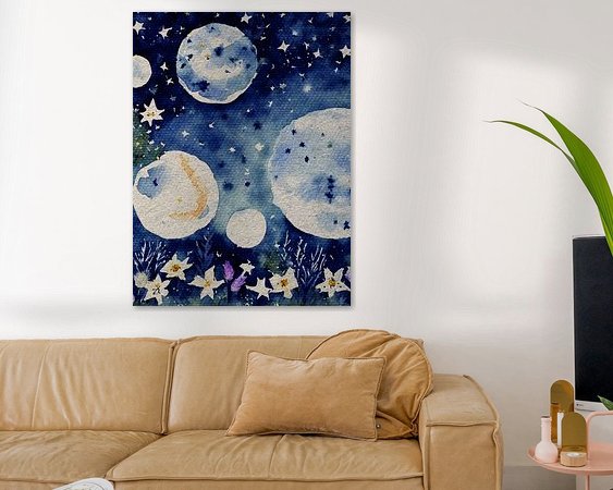 Voorbeeld van het werk in een kamer