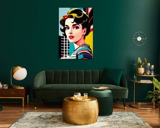 Voorbeeld van het werk in een kamer