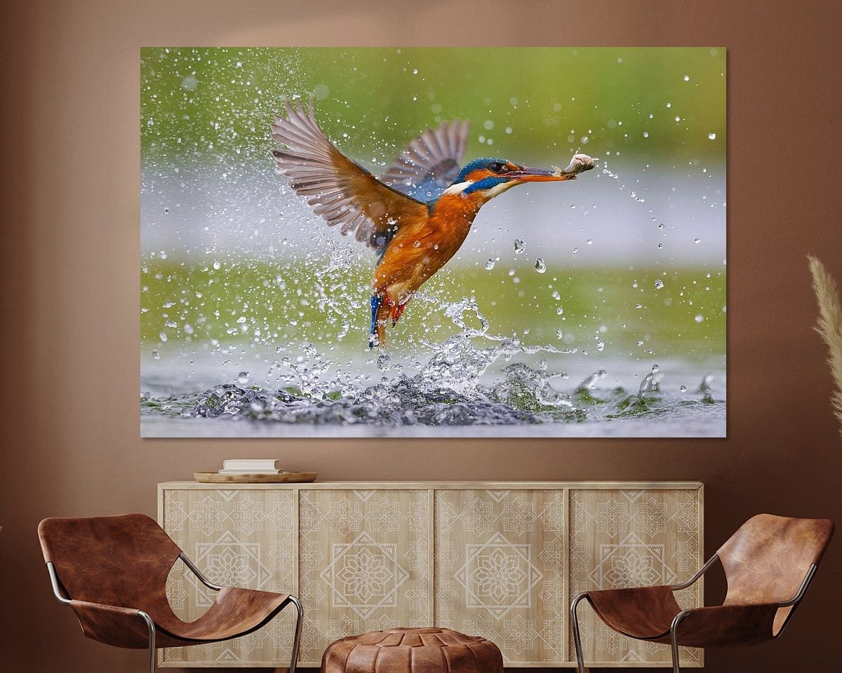 Voorbeeld van het werk in een kamer
