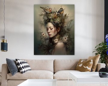 Fine art portret "Bird's nest" van Carla Van Iersel