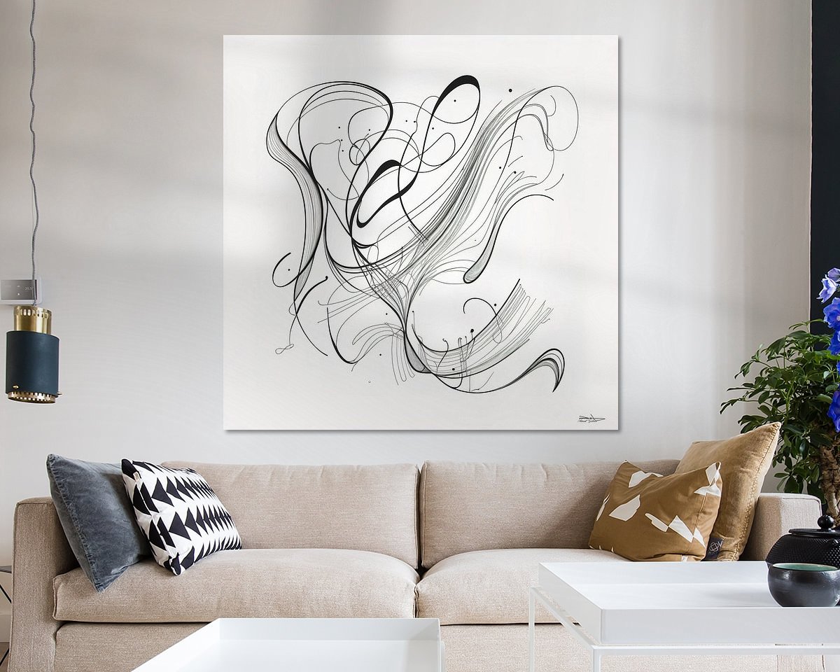 Voorbeeld van het werk in een kamer