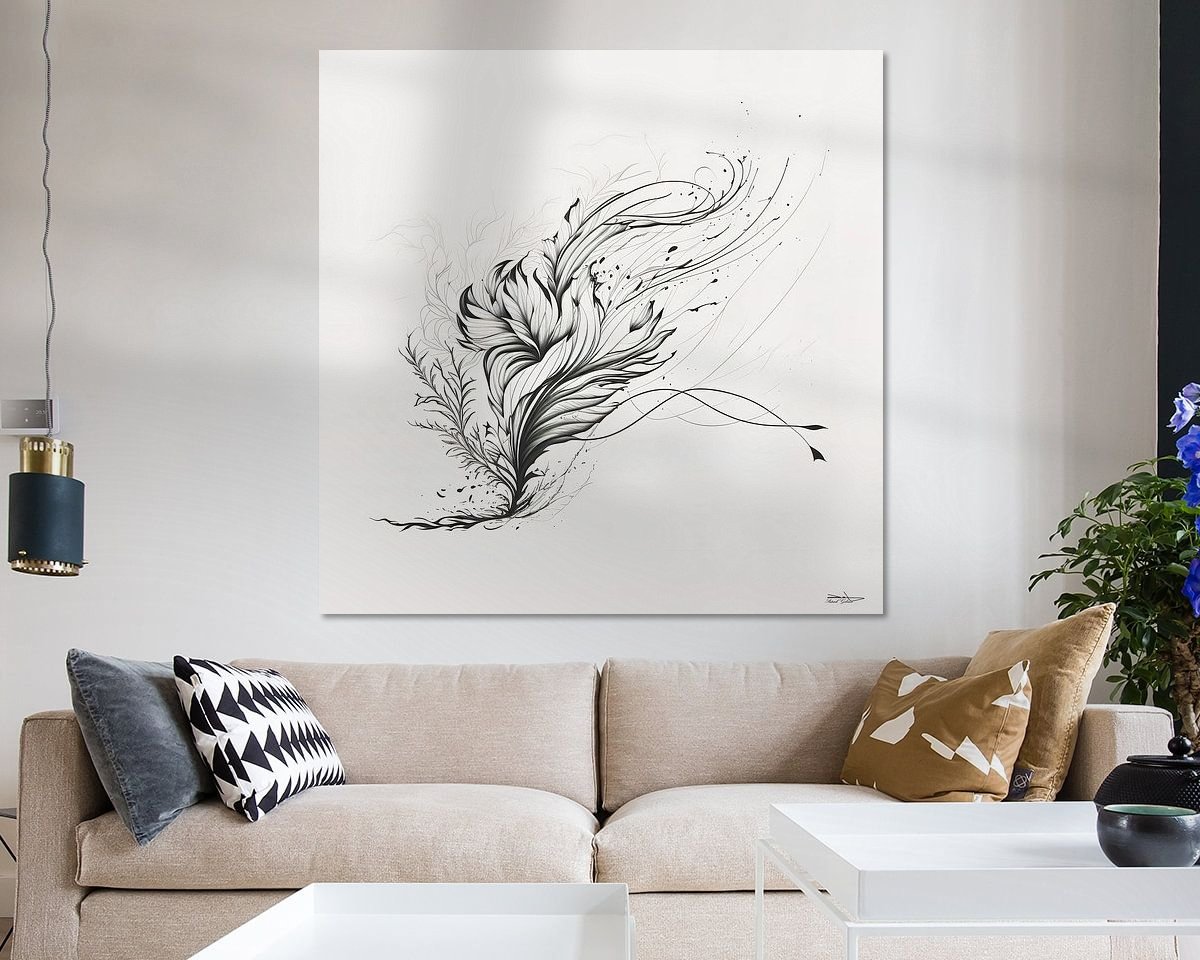 Voorbeeld van het werk in een kamer